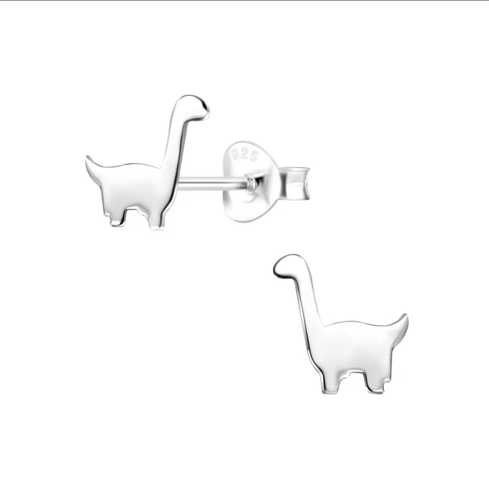 Dainty Sterling Silver Tiny Dinosaur Stud Earrings NWT 925 Cute Minimalist - Picture 8 of 8